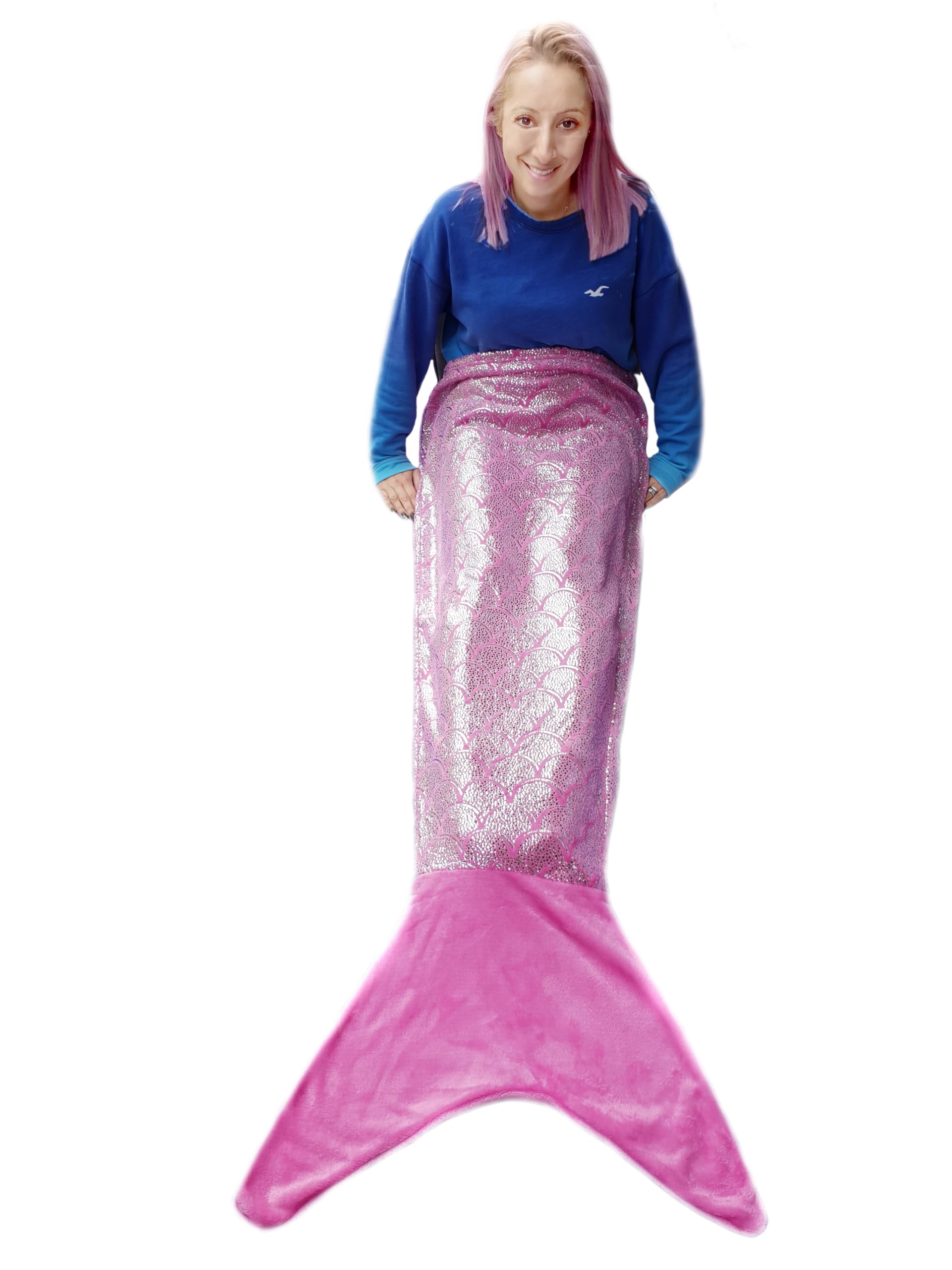 Original Comfy Tail Soft Sparkly Mermaid Tail, Pink