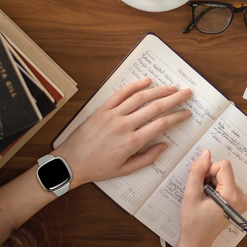 Miniatura 5 de Paquete de 3 Correa delgada de silicona compatible con Fitbit Versa 4 bandas para mujeres y hombres, correa deportiva suave y estrecha para Versa