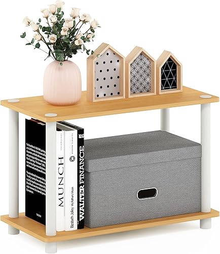 Miniatura 64 de Furinno Camnus Modern Living - Mesa auxiliar de 2 niveles, americano, 15.9 x 15.75 x 18 pulgadas Americano,gris roble francés,Nuez Columbia,Walnut