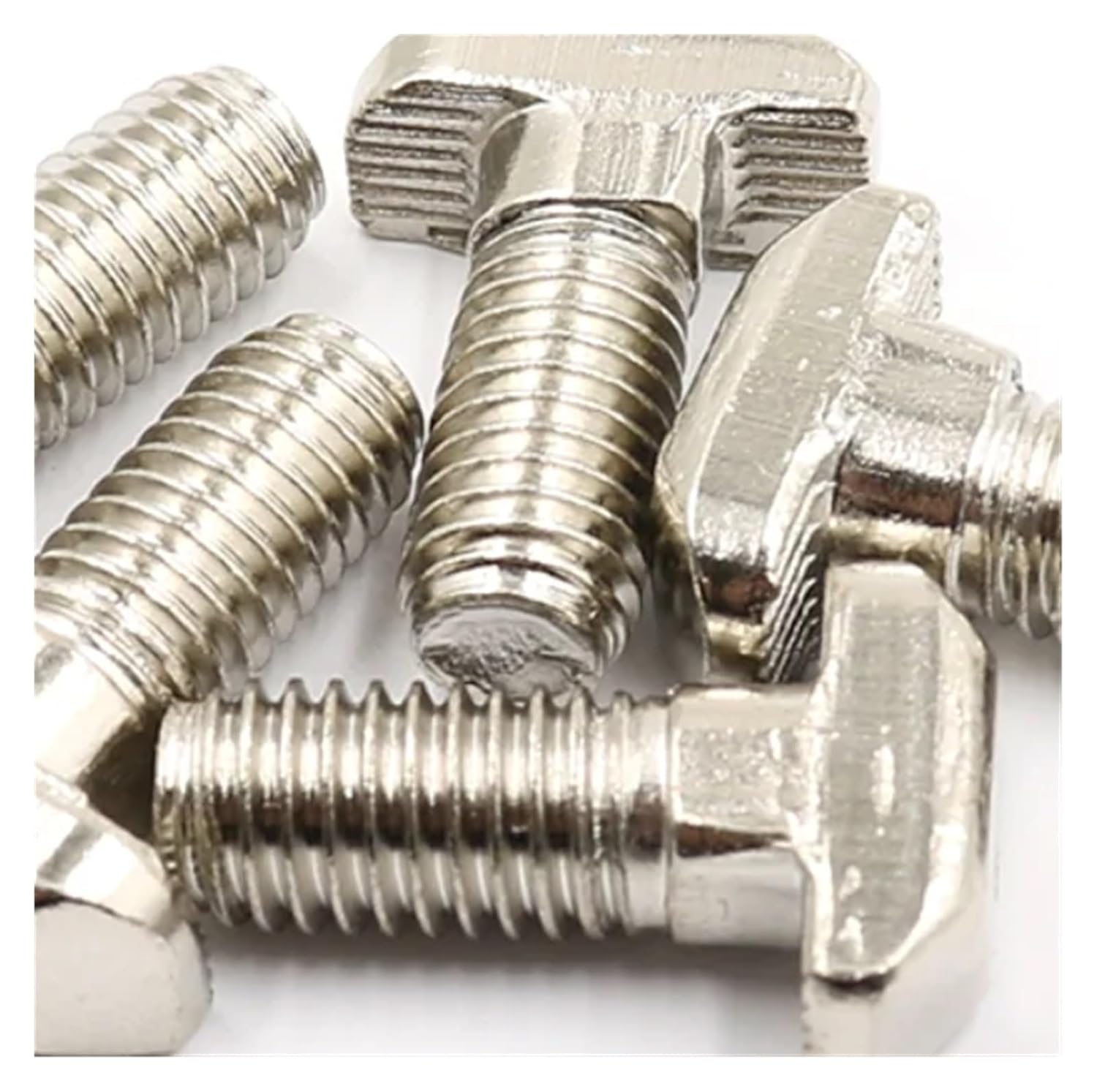 10/20/30PCS M5 M6 M8 T Bolt Aluminum Connector T Head Bolts Screws for 20/30/40/ Aluminum Profiles (Color : Silver, Size : 30 - M6 x 16mm 20PCS)