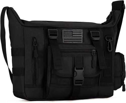 ArcEnCiel Bolso de mensajero táctico para hombre con parche de MOLLE