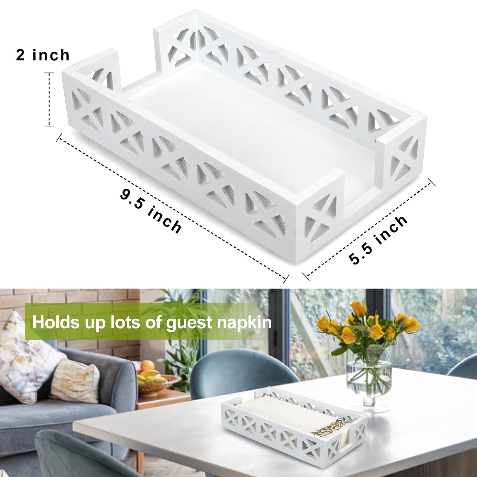 Bambus Serviettenhalter Für Tisch & Bad | Gästetuchhalter | 24,1x14x5,1 Cm | Rustikales Design