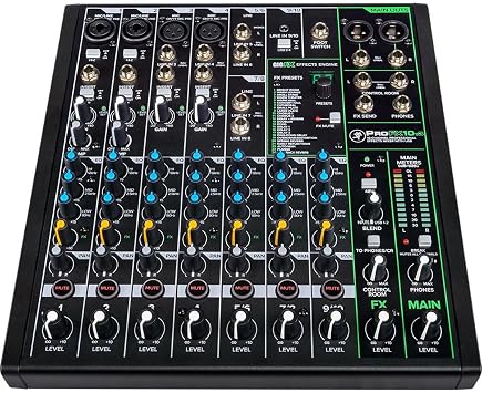 Mackie ProFX10v3 10-Channel Professional Analog Mixer with USB, Onyx Mic Preamps and GigFX Effects Engine
