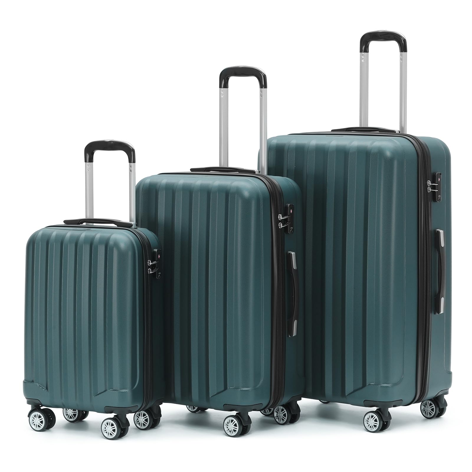 BEIBYE TSA-Schloß 2080 Hangepäck Zwillingsrollen neu Reisekoffer Koffer Trolley Hartschale Set-XL-L-M(Boardcase)