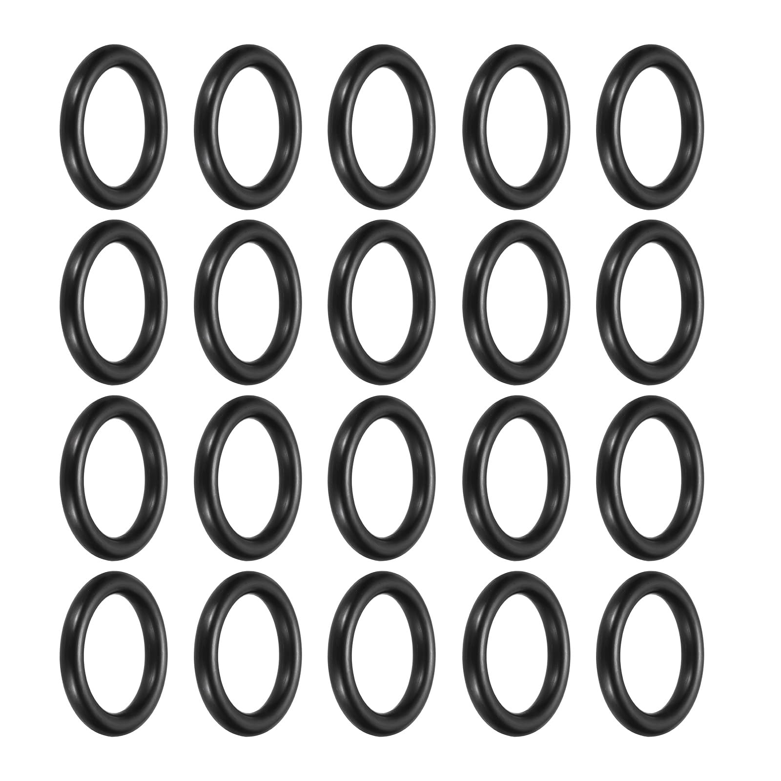 sourcing map 24Pcs AS-318 Nitrile Rubber O-Rings, 1" ID, 1-3/8" OD, 3/16" Width Round Seal Rings Gasket for Automotive Machine Faucet Seal Repair Plumbing Compressor, 70 Durometer, Black