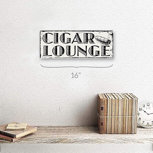Miniatura 2 de OMSC Letrero de metal para salón de cigarros, cueva de hombre, decoración de guarida, decoración de bar