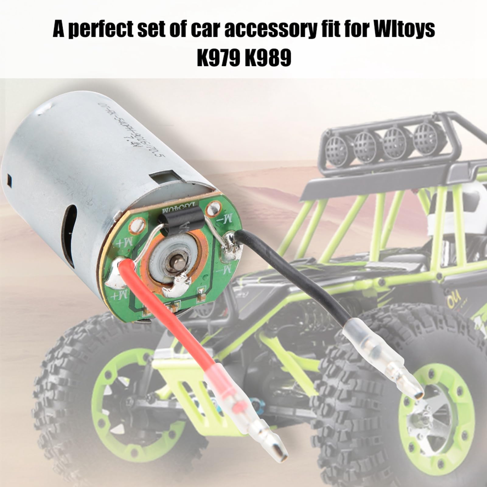 KingVal 540 Brushed Motor Combo - With Gear & Heat Sink For Wltoys 1/18 A959-B, A969-B, A979-B, K929-B RC Cars