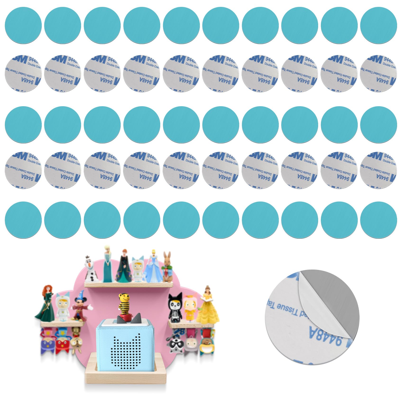 Lot De 50 Plaquettes Métalliques Autocollantes Pour Figurines