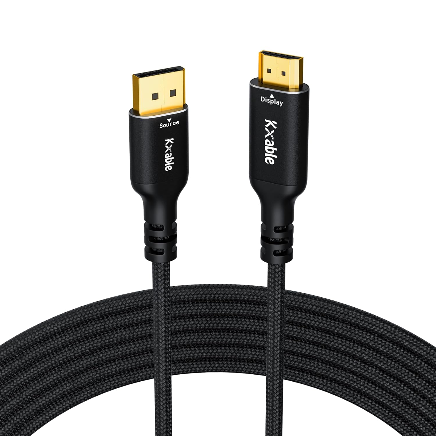 4K DisplayPort to HDMI Cable 30 FT, Uni-Directional DP (Source) 1.2 to HDMI (Display) 1.4 Cable, Up to 4K@60Hz, 2K@120Hz, [Aluminum Shell, Gold-Plated Plug, Nylon Braided Jacket], High Speed Cable