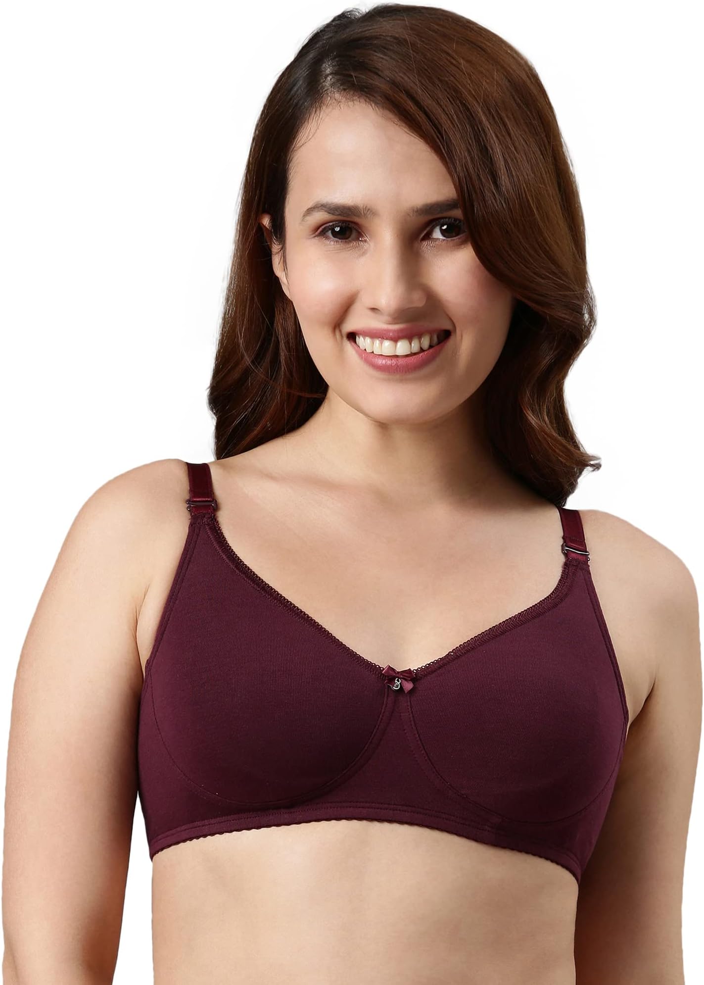 Wireless Non Padded Bra for Women - Full Coverage, Removable Straps, Strapless, with Back Closure