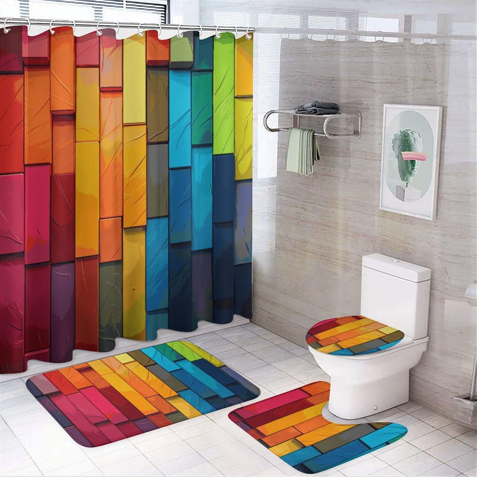Tapis en polaire corail confortable pour éviter les glissades et l'eau au sol