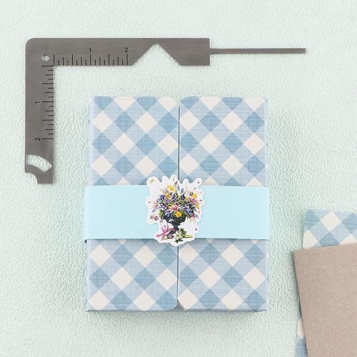 Miniatura 7 de 1 guía de cubierta de libro, herramienta de cubierta de metal de acero inoxidable 5 en 1 para hacer portadas de libros o álbumes de aglomerado hace