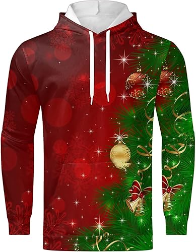 Miniatura 2 de Sudadera con estampado navideño de invierno para hombre, suéter feo de Navidad, suéteres feos de Navidad para hombres