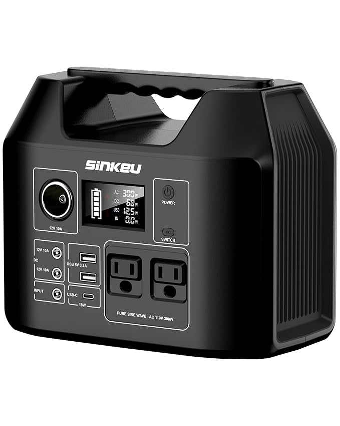 SinKeu Portable Power Station 80000mAh,256Wh LiFePO4 Battery Backup