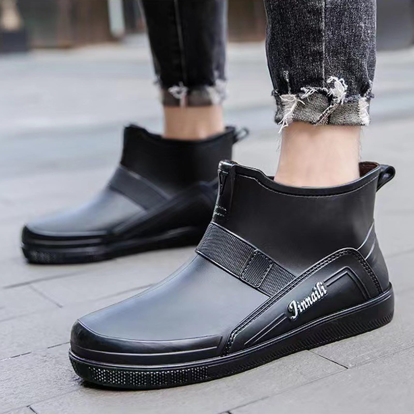 Chaussure De Pluie Bottes Femme Noires Bottines Classic Elegante Hiver Bottine Neige Fantaisie Santiags Boots Equitation Cuir Botte Caoutchouc Confort