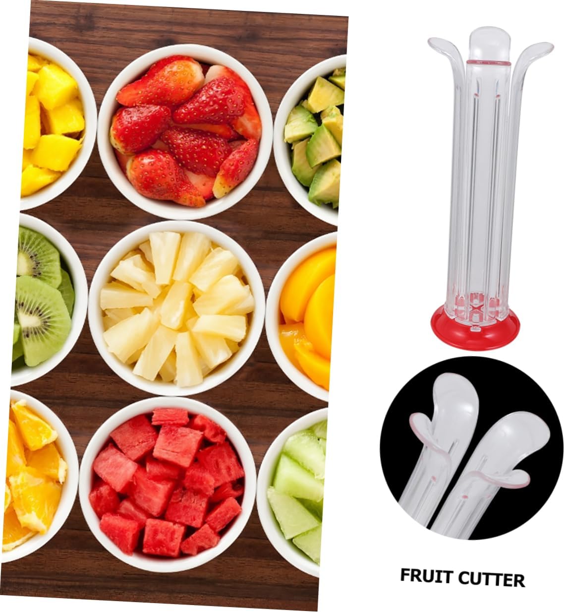 LABRIMP Fruit Cutter 2 Pcs Set for Tomatoes, Salad, Pizza, Slicing