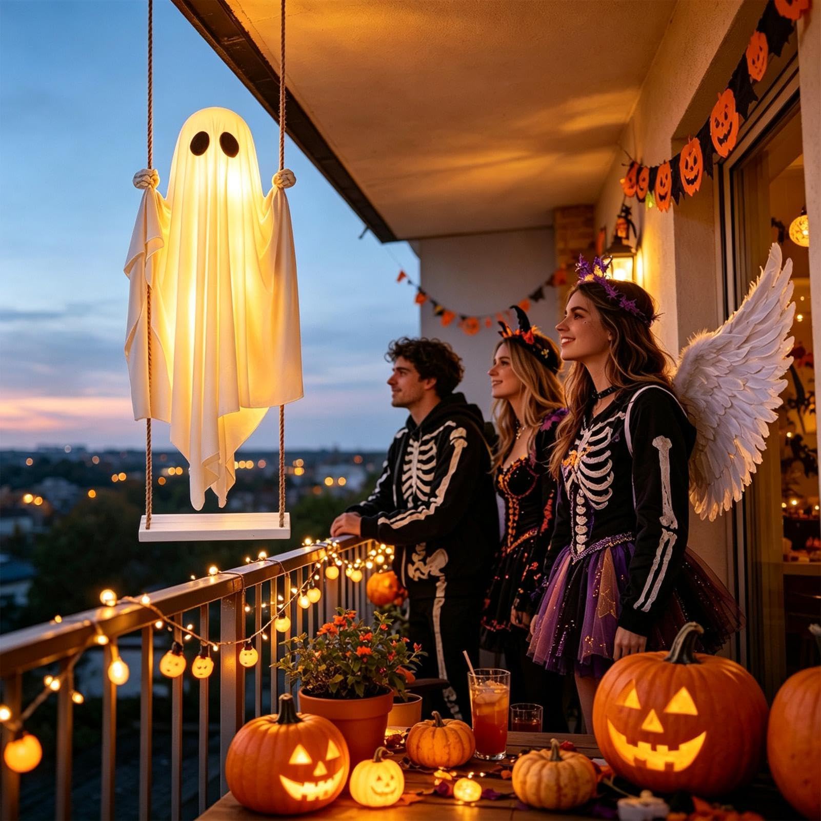 Figura del tessuto del fantasma 152cm 'oscillazione di Halloween per il