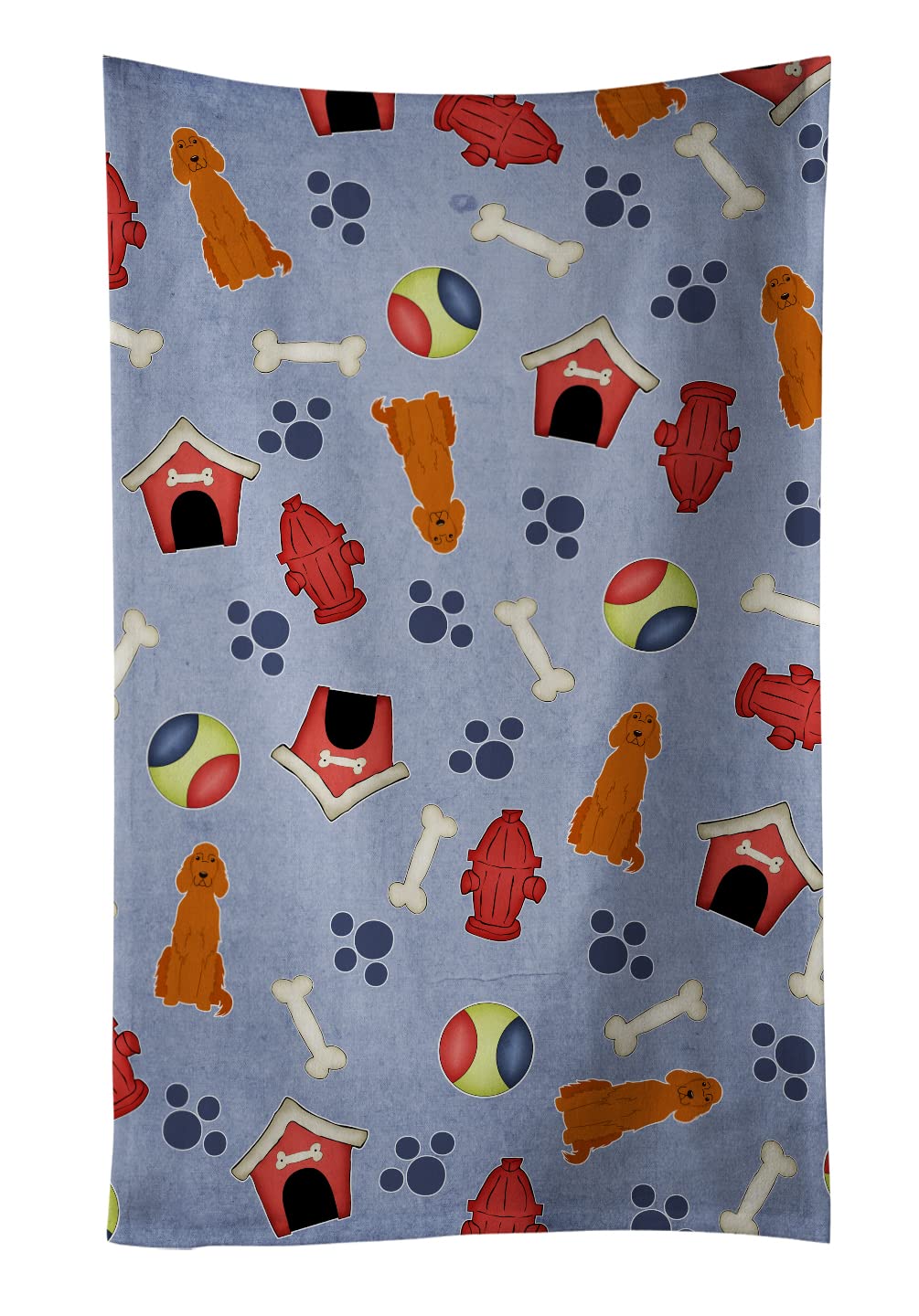 Caroline's Treasures BB2677KTWL Dog House Collection Irish Setter Torchon de Cuisine, Coton, Multicolore
