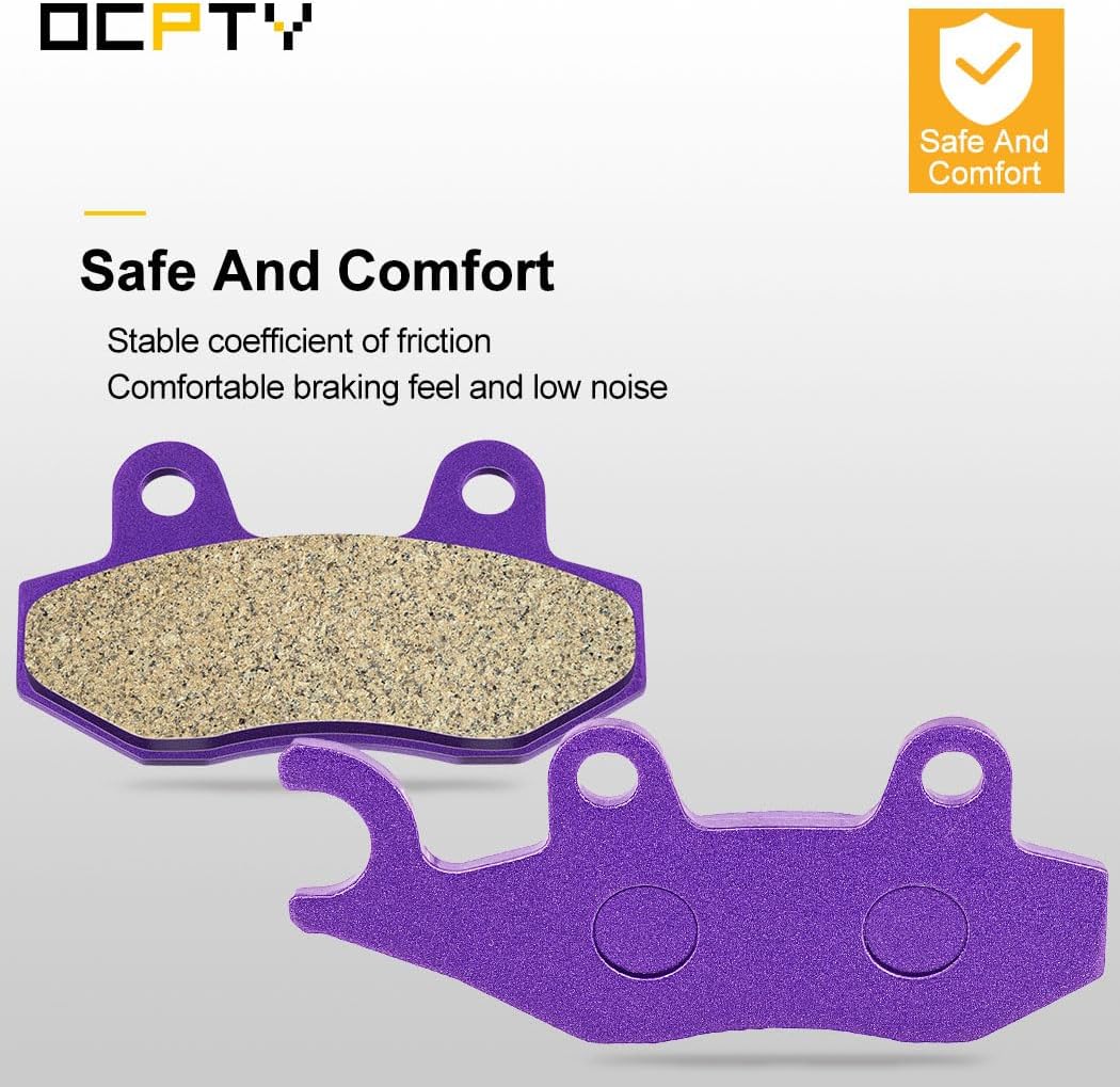 OCPTY Carbon Fiber Brake Pads Fit for 2004 2005 2006 2007 for Yamaha Rhino 660 All