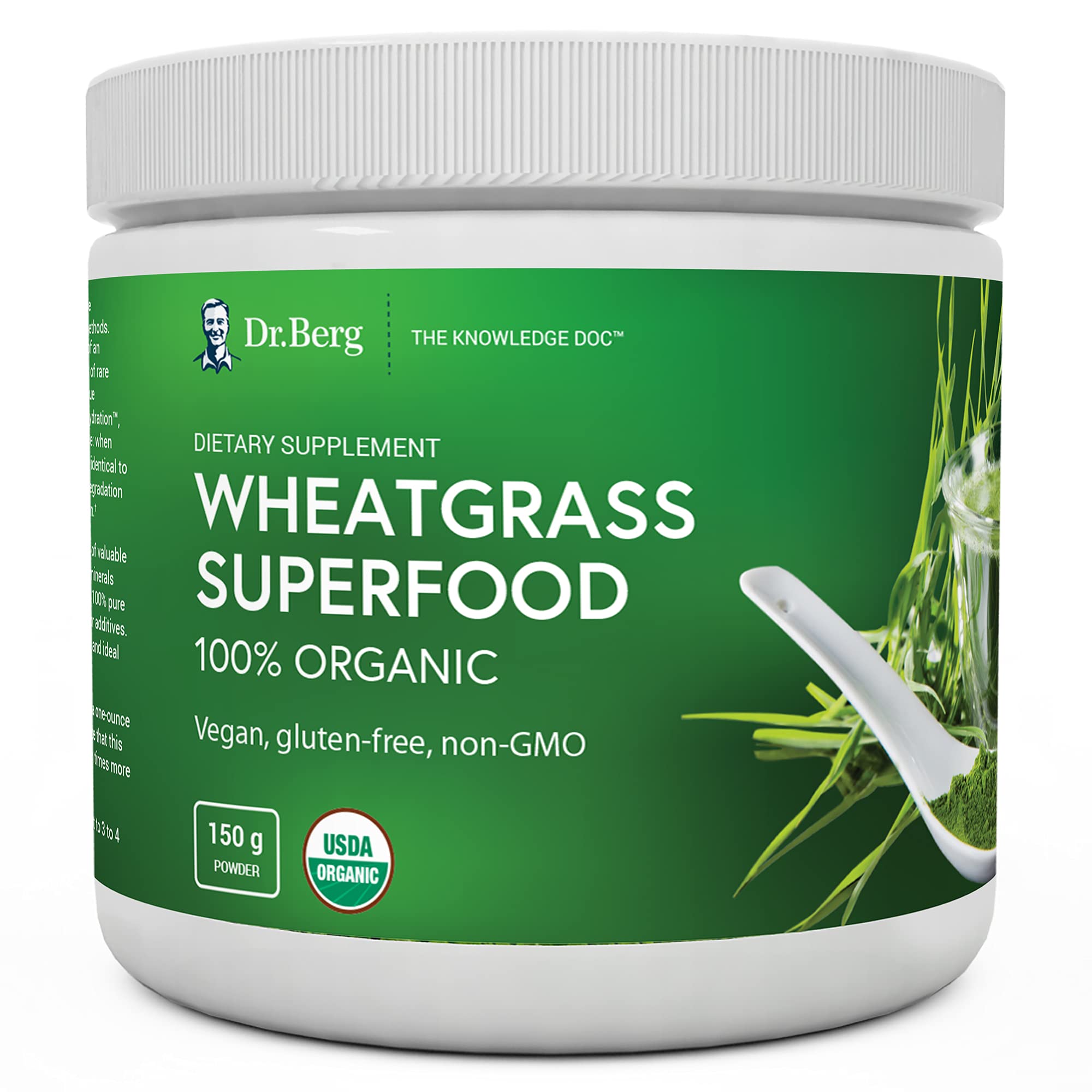 Dr. Berg's Wheatgrass Superfood Powder Raw Juice Organic Ultra