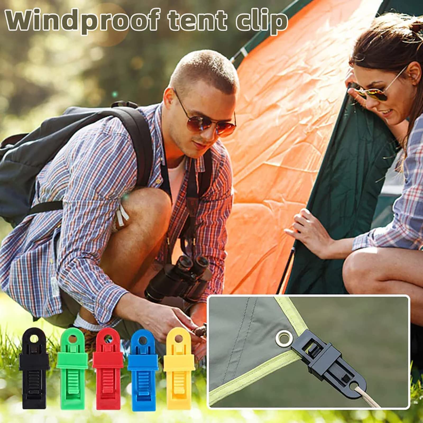 18-Piece Heavy Duty Tarp Clips — Lock Grip Clamps For Tarps, Tents, Covers, No Hole Needed - View #9
