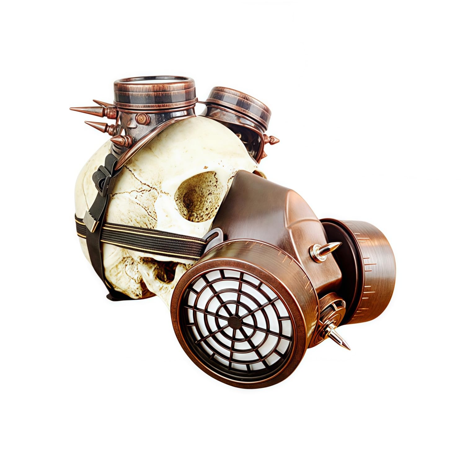 Ulalaza Steampunk Gas Goggles Mask Retro Gothic Punk Zombie Soldiers Skull Mask for Halloween Cosplay Props — image 1