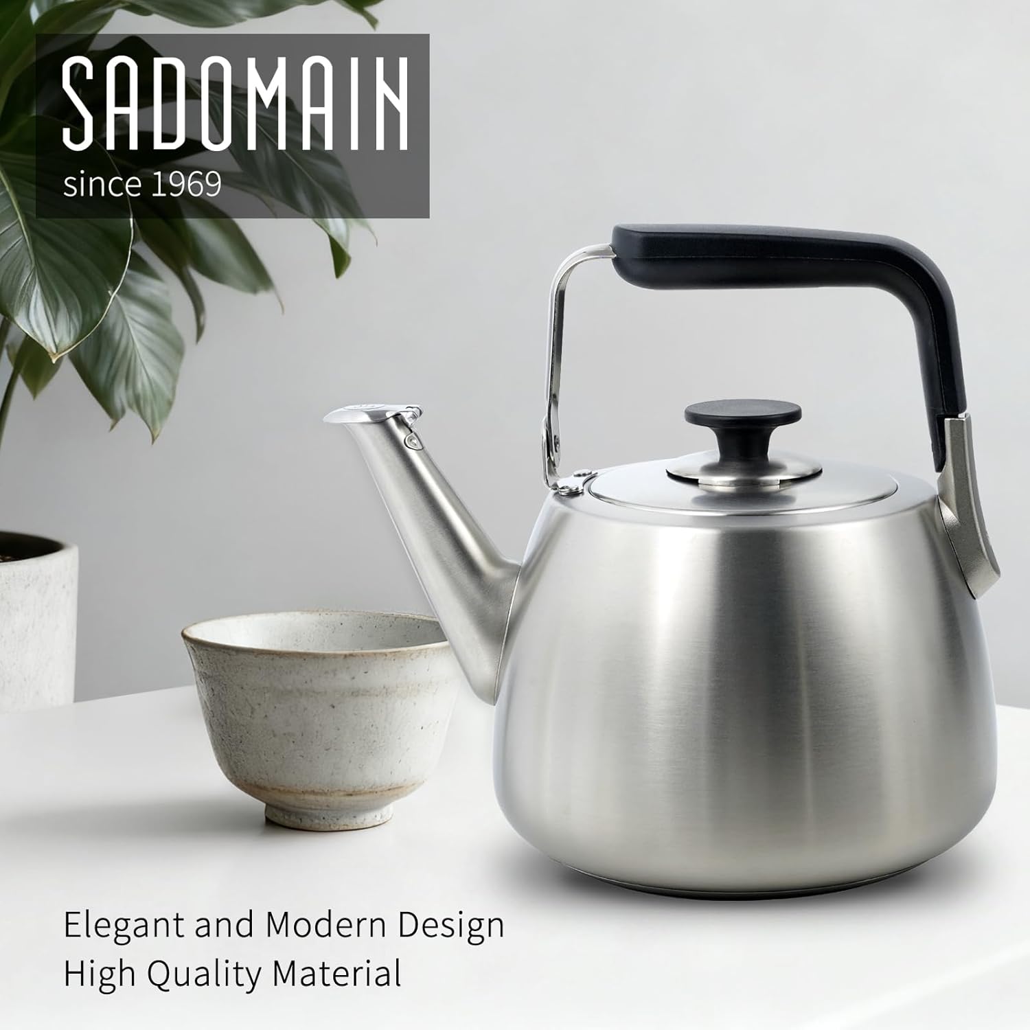 Tea Kettle, Whistling Stovetop Tea Kettle, Large Capacity Teapot Suits for All Heat Source, Professional Fast Heat Technique Teapot with Thick Body and Bottom, Durable and Sturdy Tea Pot