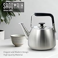 Vista 2 de Tea Kettle, Whistling Stovetop Tea Kettle, Large Capacity Teapot Suits for All Heat Source, Professional Fast Heat Technique Teapot with Thick Body