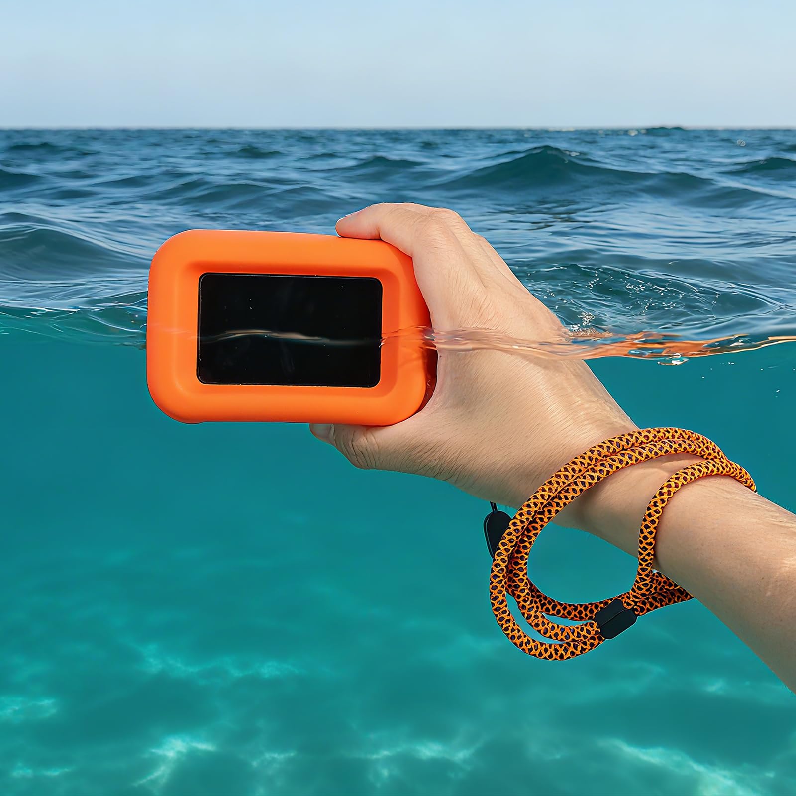 HSU Funda flotante para Osmo Action 5 Pro, accesorio de carcasa flotante para Osmo Action 4/3, deportes acuáticos, surf, natación, buceo, color naranja
