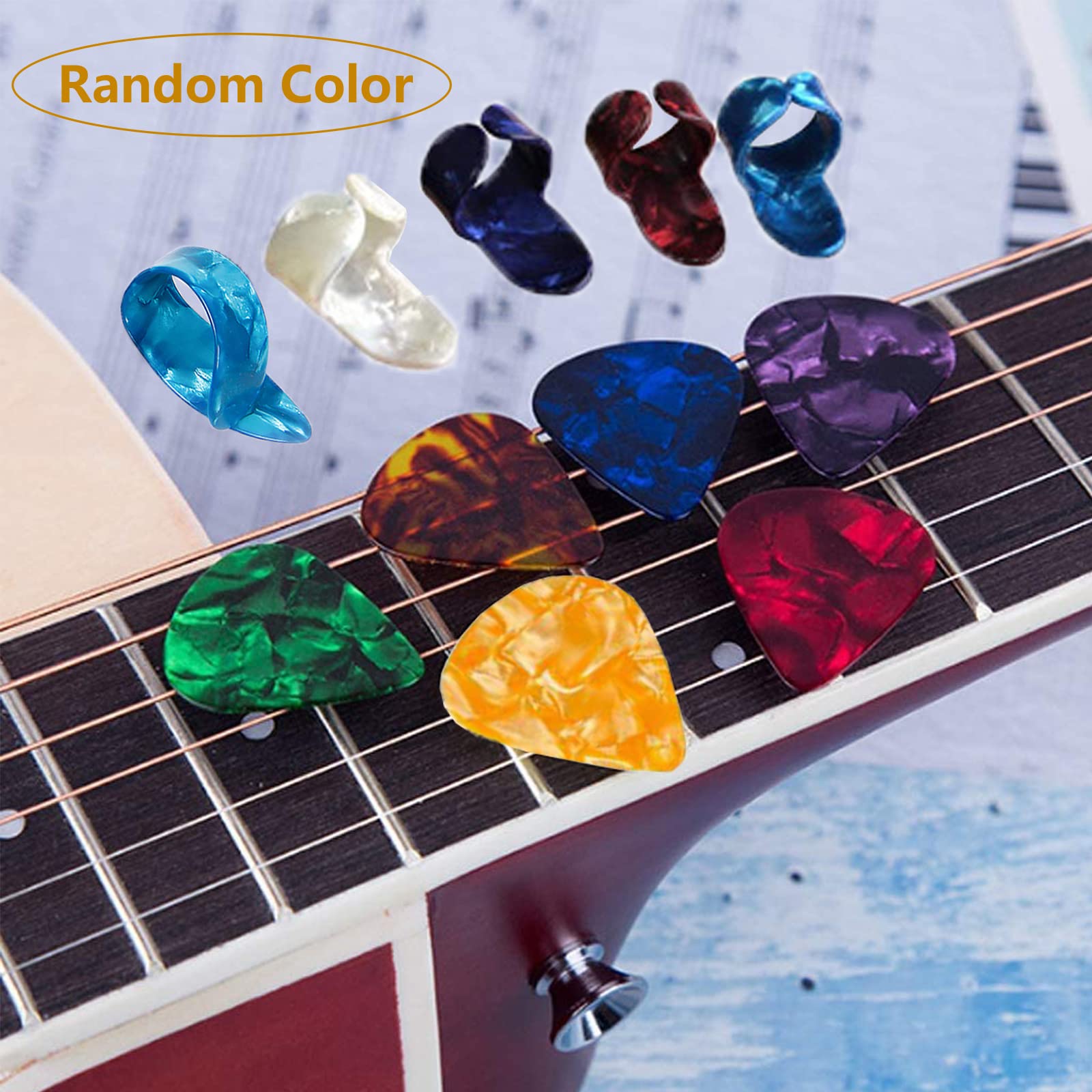 4 Pièces Glissoirs pour Glisse de Guitare en Acier Inoxydable et Verre, 5 Médiators pour Glisse + 4 Médiators du Pouce et Doigt, pour Basses, Moyenne