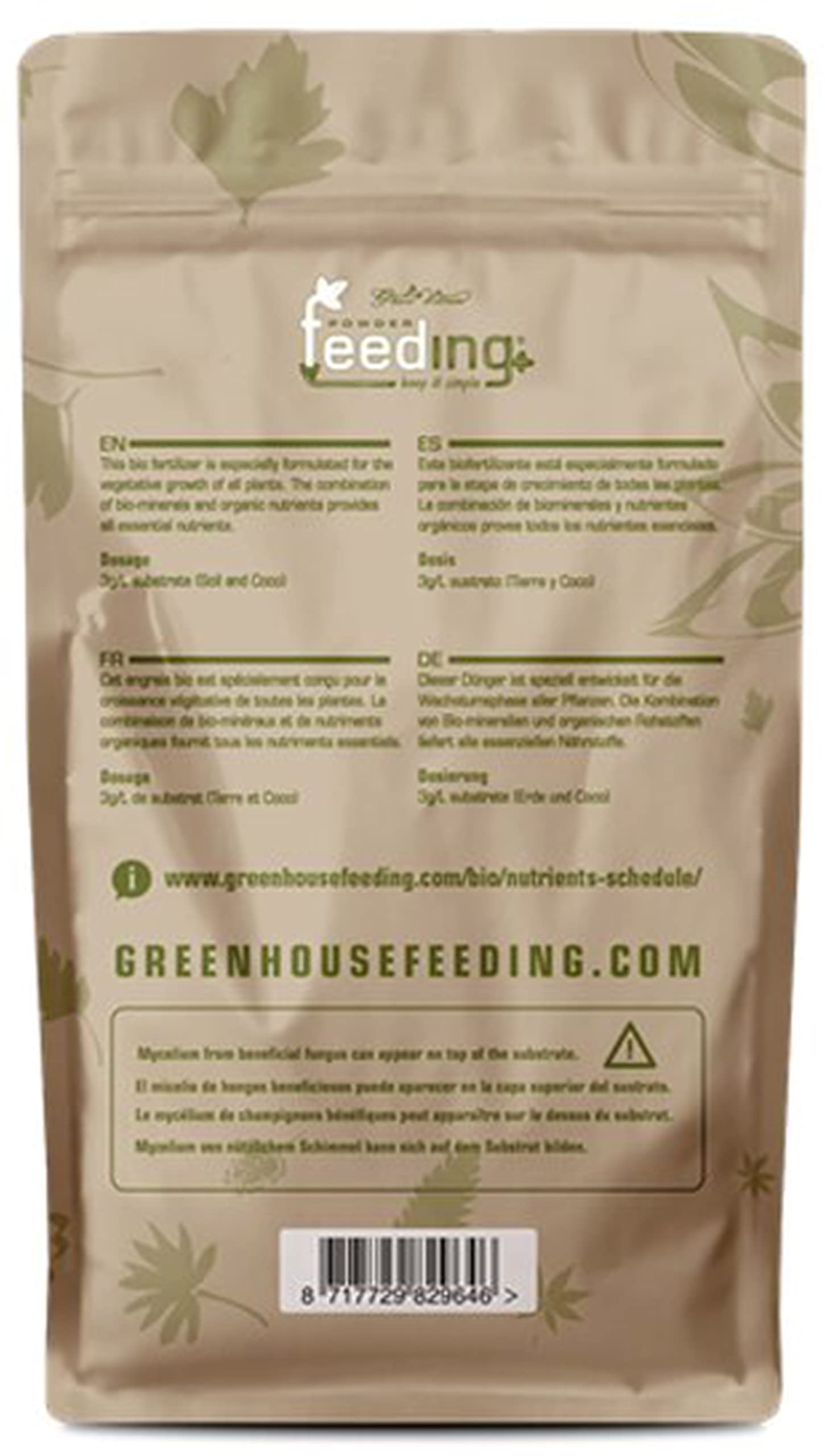 Green House Feeding Powder Starter Kit Bio 3 x 125 g Bloom Grow Enhancer Grow Dünger Pulver + IG Messlöffel