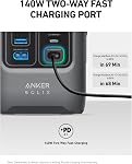 Anker SOLIX Power Bank Station C200 DC, 192Wh Portable Power Station, LiFePO4 Battery, 200W Solar Generator, for Outdoor Camping, Traveling, and Emergencies (No Wall Charger Included)