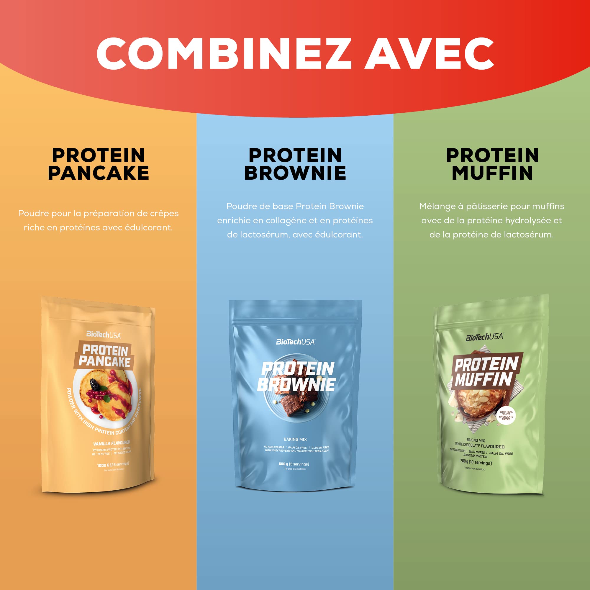 BioTechUSA Protein Cream | Riche en protéines | Tartinade de cacao et de noisettes | Sans gluten | Sans huile de palme, 400 g, Cacao-noisettes