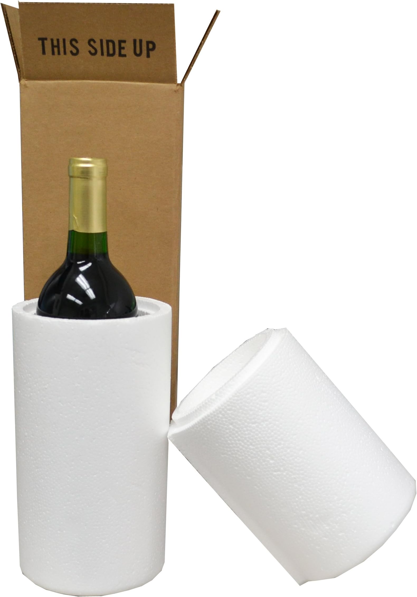 KITBIT Wine Shipping Boxes & Foam Shipper 1 Bottle (6