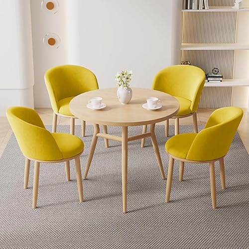 YVYKFZD Mesa de club de recepción de oficina, mesa de conferencias redonda con patas de metal, juego de mesa de comedor de cocina simple, mesas de