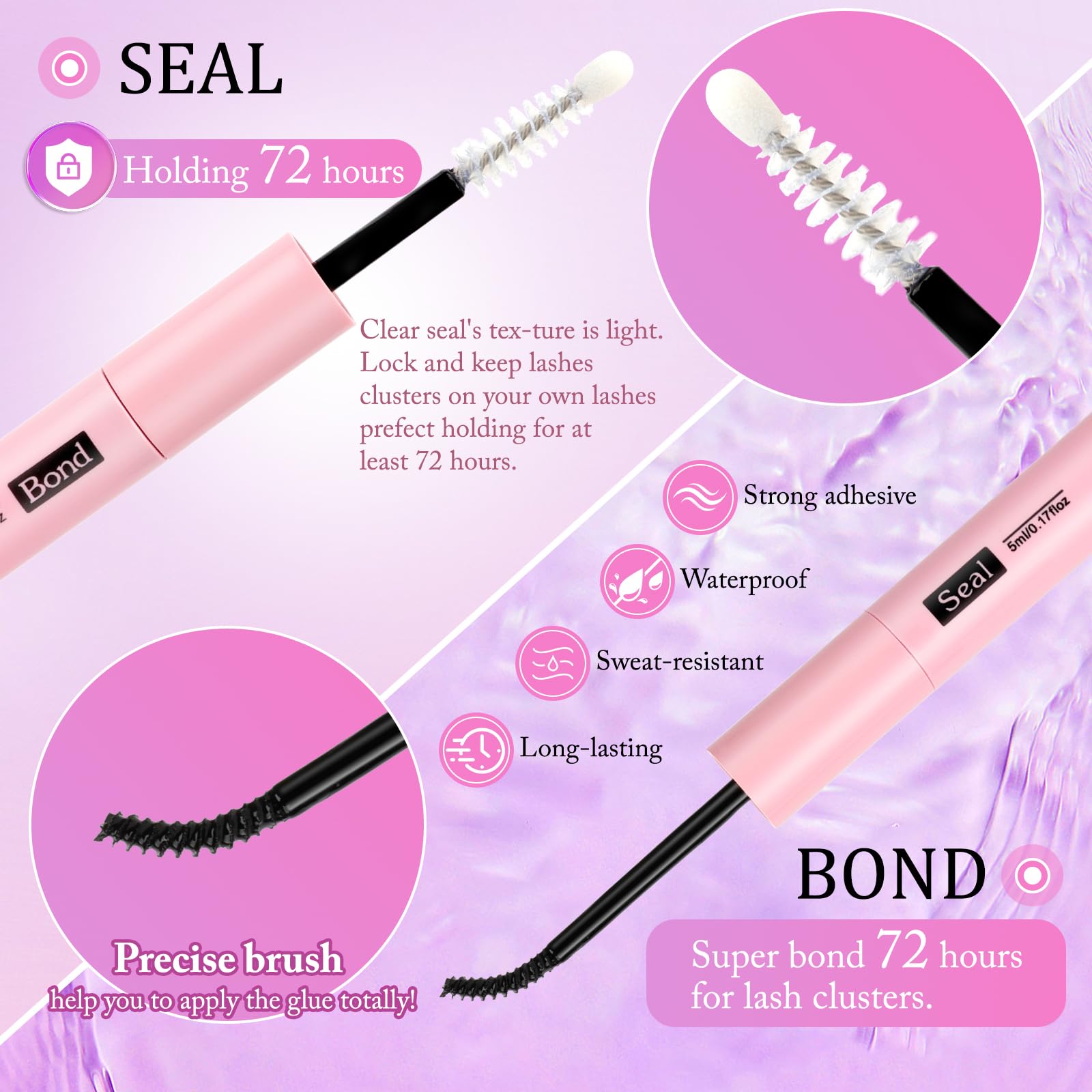 YIDUO Wimpern-Cluster-Set, Geschenkpackung, DIY falsche Wimpern, 5 Stile, gemischte C-Curl, Wispy, flauschiges Volumen, einzelne künstliche Wimpern, Kunstnerz, 770 Stück, Großhandelspackung mit Kleber