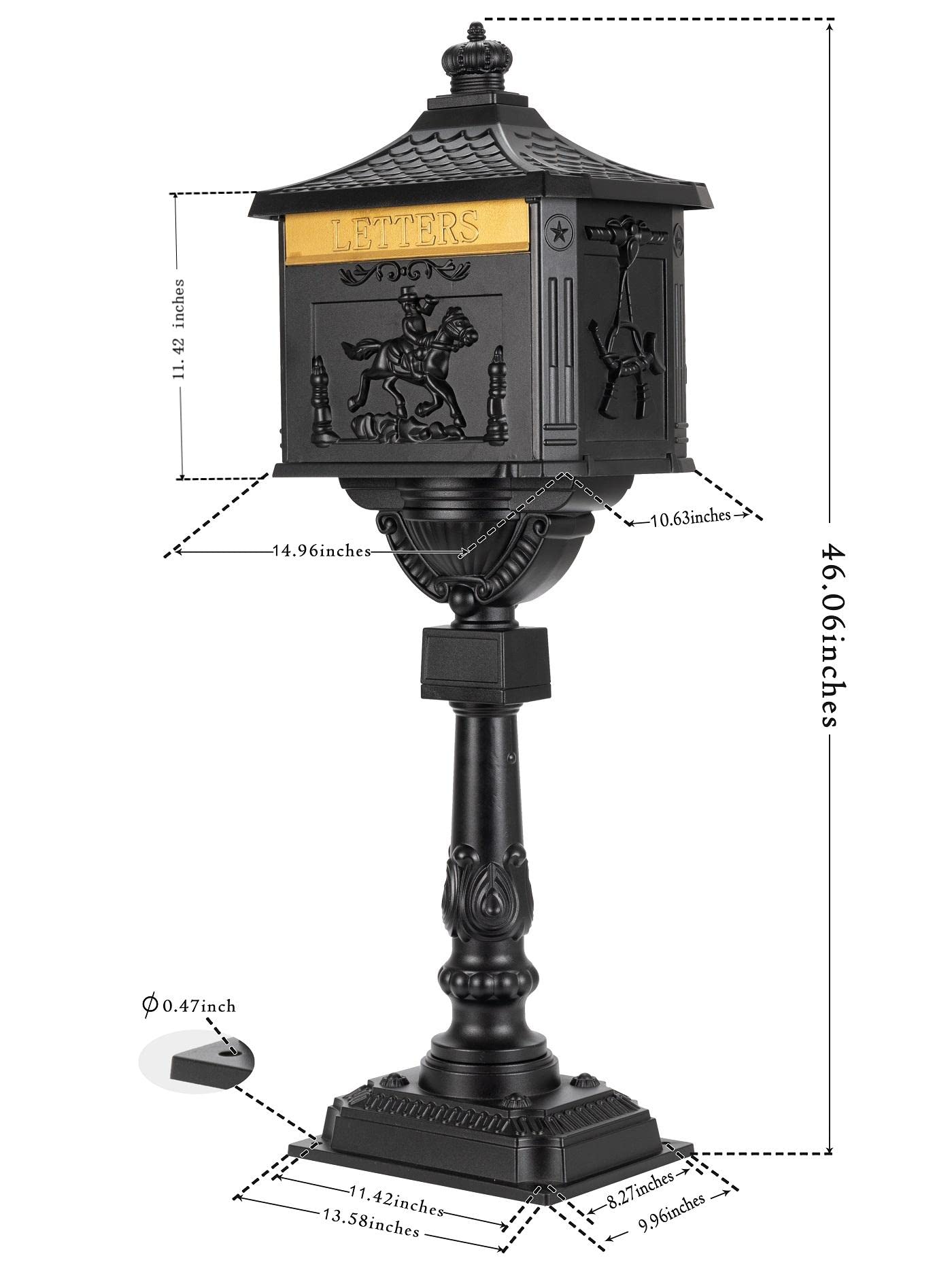 Amazon.com: ZOTORUN Curbside Mail Manager Rustproof Cast Aluminum