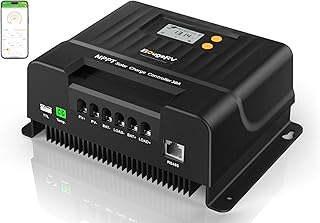 BougeRV MPPT Solar Charge Controller 30A, w/ Remote APP Control, Parameter Adjustable, 30 Amp Solar Panel Regulator 12V/24V for LiFePO4, SLD, Gel, FLD, AGM Battery, for RV, Marine, Negative Ground