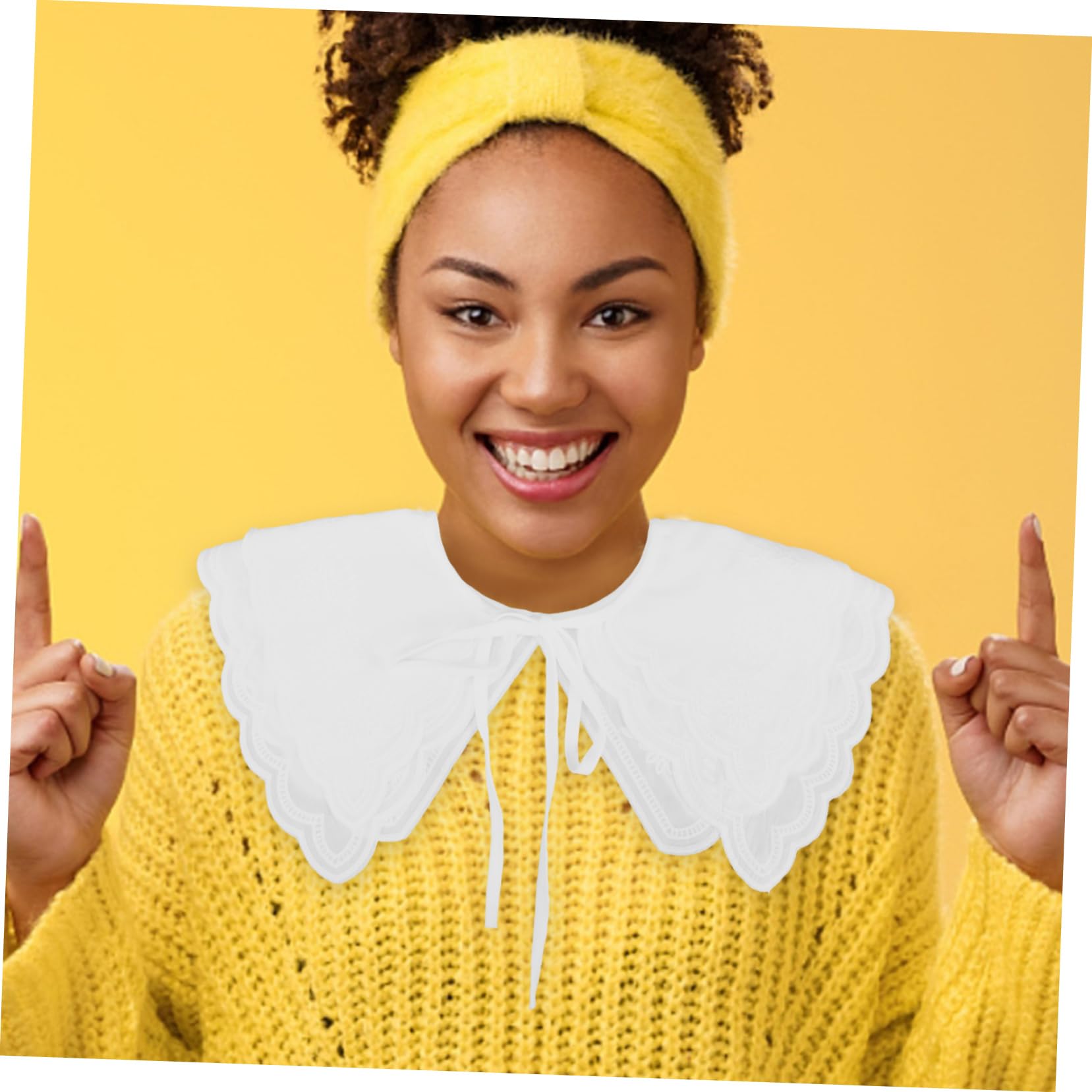 Holibanna Women's Lace Collar False Neckline Decorative Shawl for Dresses T-shirts Sweaters Stretchy and Comfortable Fashion Design