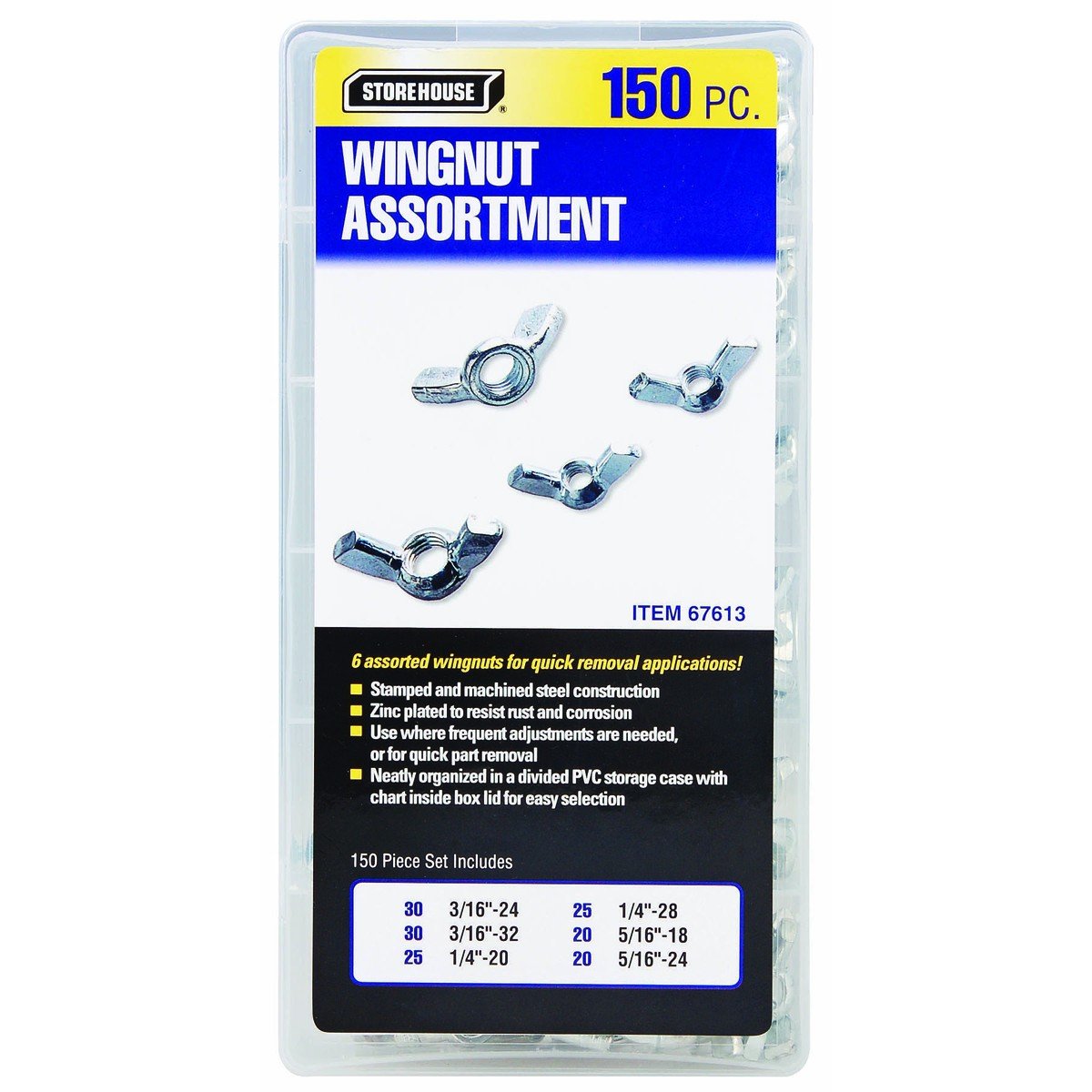 150 Piece Wing Nut Assortment Industrial & Scientific