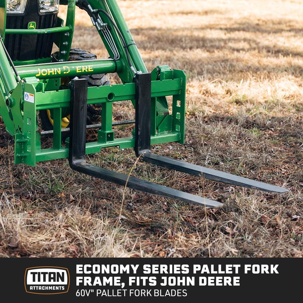 Titan Attachments Rama widelca paletowego serii Economy, ostrza widelców 152 cm, styl montażu haka i sworznia, znamionowa 1,814 kg, pasuje do ostrzy widełek paletowych klasy II, hak odbiornika 5 cm