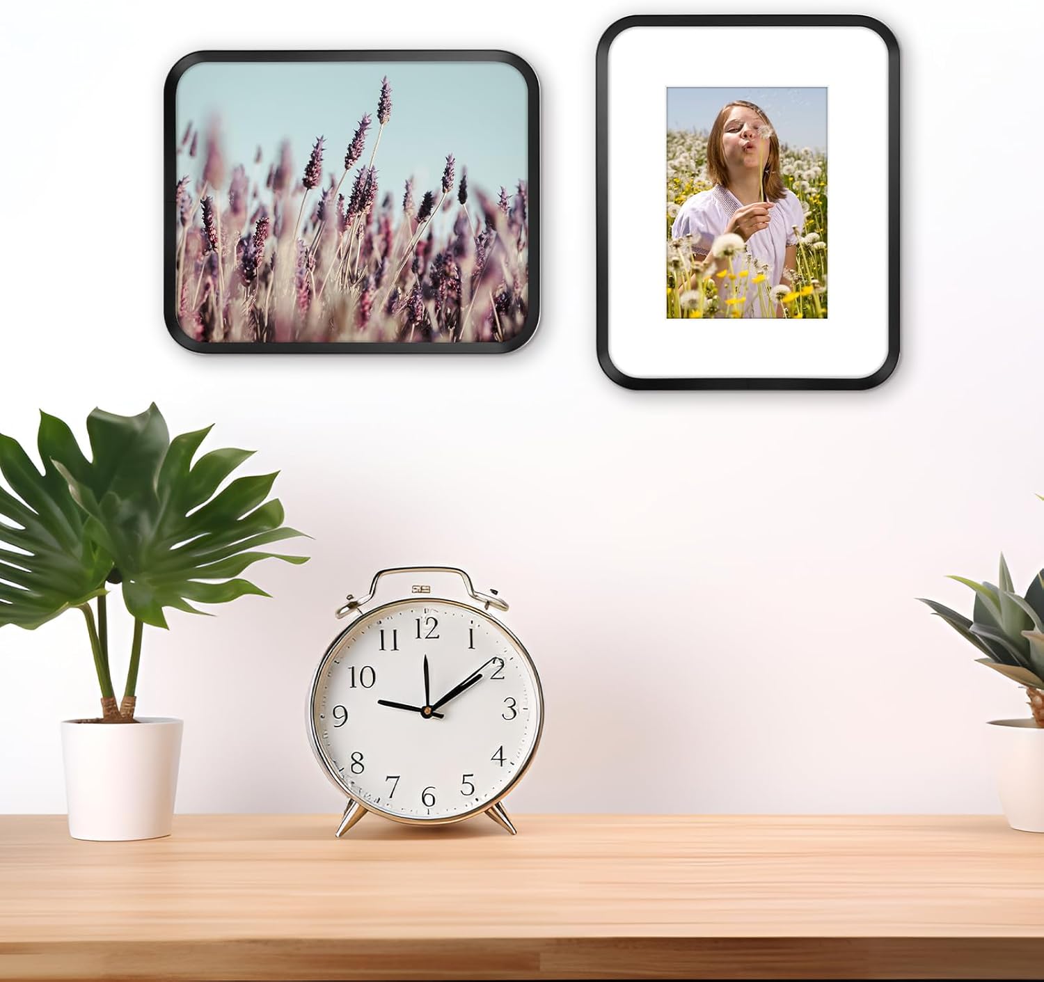 Golden State Art 8x10 Aluminum Picture Frame Black - With Round Corners - With Mat for 5x7 Photo or Without Mat for 8 x 10 Photo - Real Glass - for Wall Display - Image 6