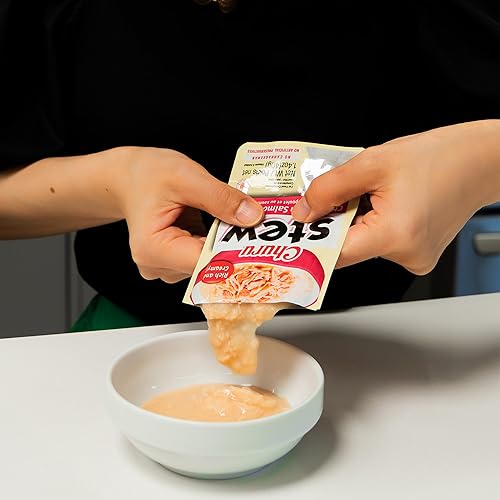 Miniatura 5 de INABA Churu Guiso para gatos, bolsa de guarnición con vitamina E, 1.4 onzas por bolsa, 12 bolsas, receta de pollo con vieira