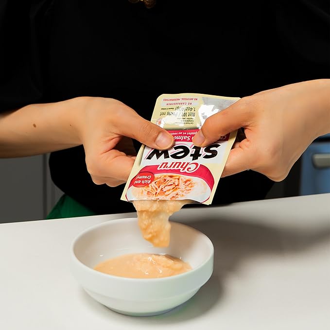 INABA Churu Stew para Gatos, Bolsas de 1.05 oz, 15 unidades, Pollo y Atún miniatura 4