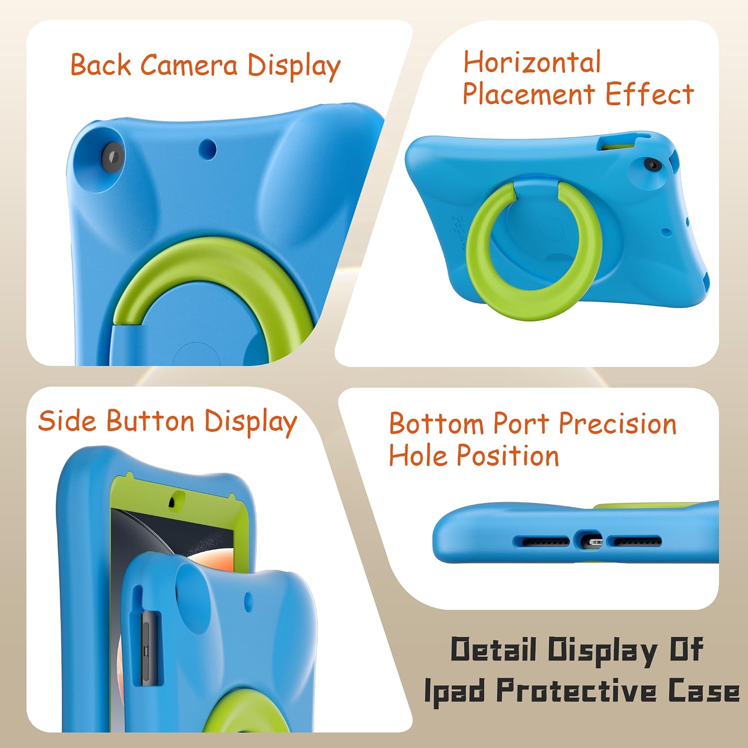 Pepkoo Case for iPad 9.7 Inch 5th/6th Gen & Air/Air 2 Shockproof Cover image 3