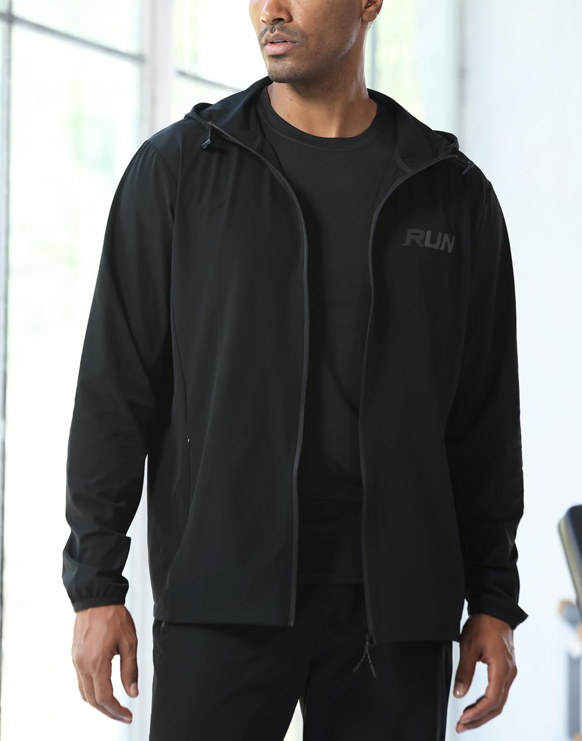 RPOVIG Men's Tracksuit Sweatsuits 3 Piece Windproof Jacket Long-Sleeve T-Shirts Pants Athletic Hiking Camping Jogger Outfits