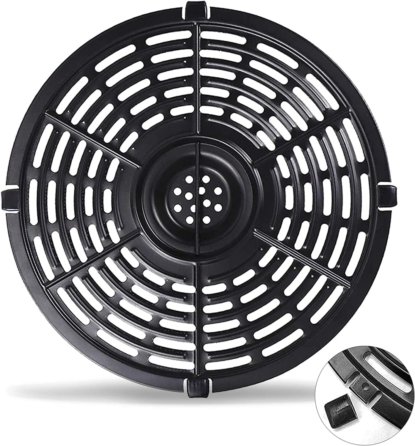 Air Fryer Replacement Parts for Power XL 4.7L 5 in1 Digital Air fryer, 22CM Round Non-Stick Air Fryer Accessories Grill Pan Tray Rack Grill Plate, Dishwasher Safe