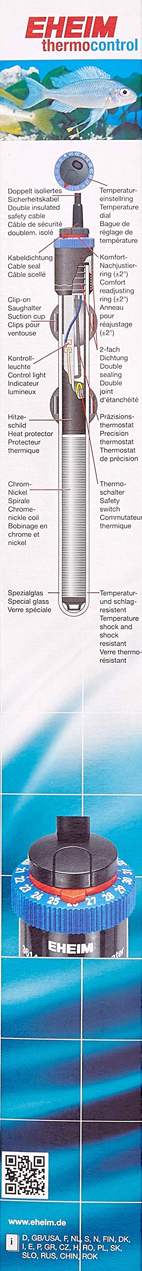EHEIM Chauffage pour Aquarium Thermocontrol 250