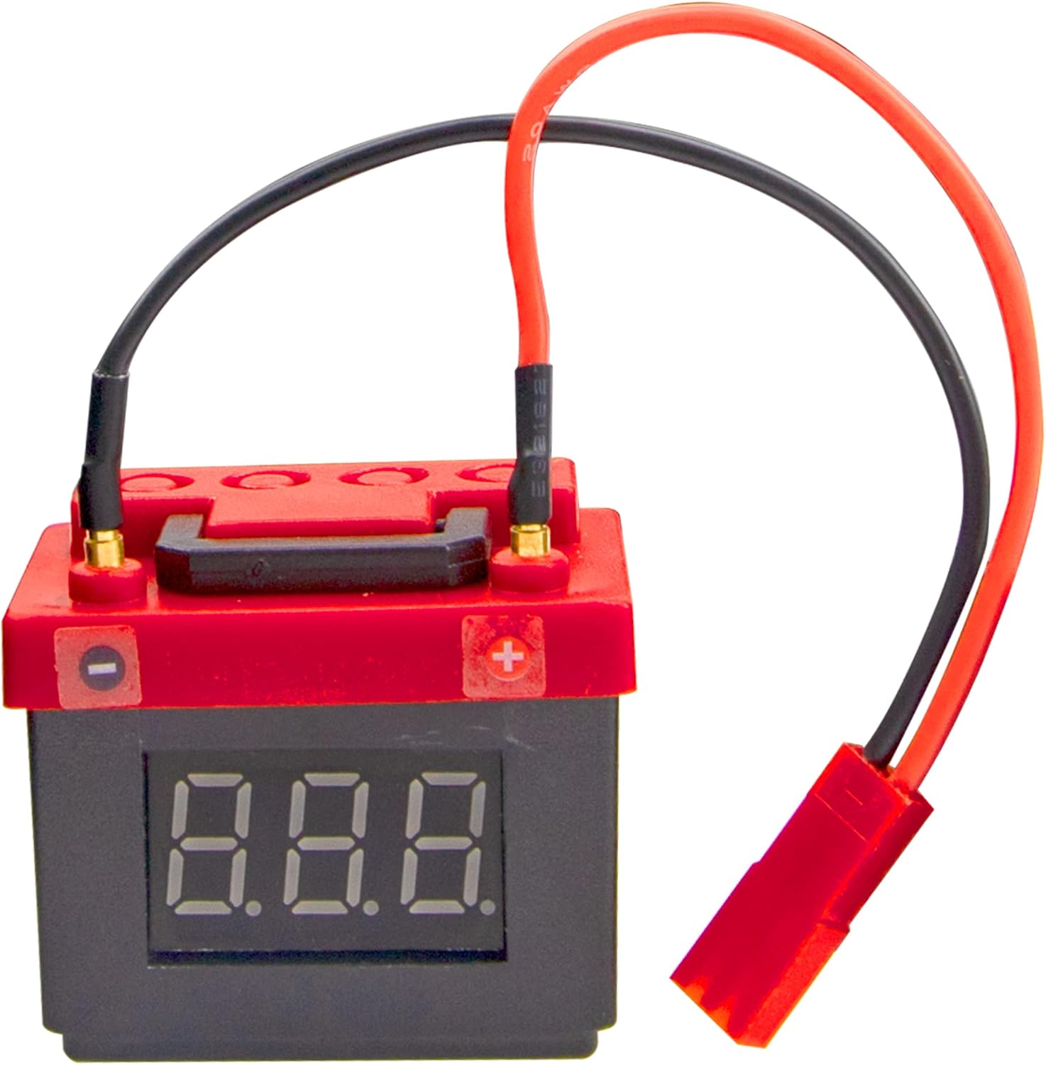 RC Low Voltage Alarm Lipo Battery Tester Simulation Decoration Accessories Compatible with Traxxas TRX4 Axial SCX10 RC4WD D90 Tamiya CC01 Redcat Gen7 1/10 RC Crawler (Black)