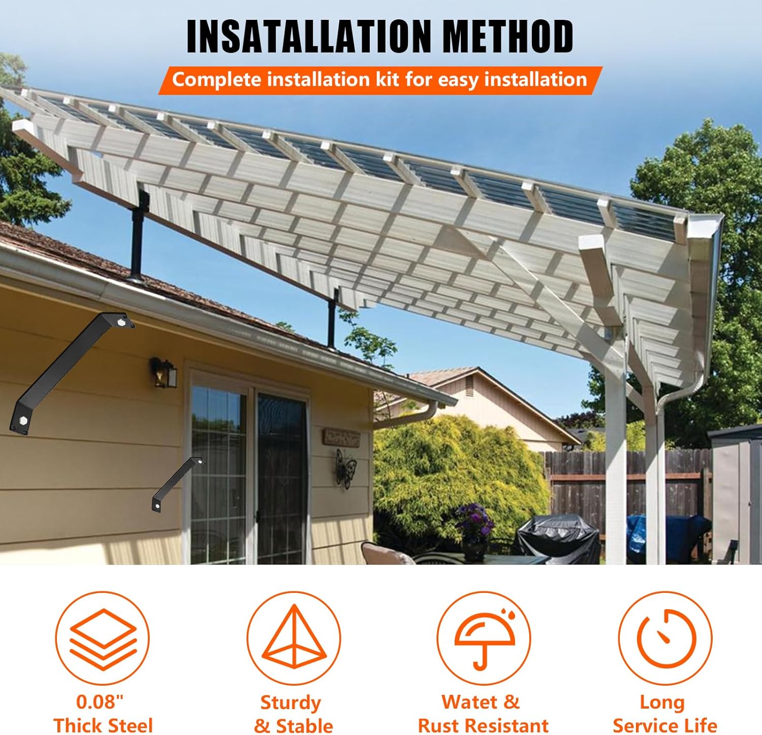 Roof Riser Bracket Kit,Adjustable Angle Roof Riser for 4 x 4 or 6 x 6 Lumber,Metal Roof Riser Beam Bracket for Outdoor Pergola,Porch,Log Cabin W/Hardware - 4Pack…